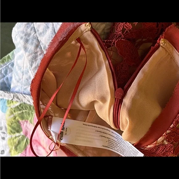 CULT GAIA Kaci Sienna Corded Lace Wide-Leg Pants NWTs Sz 6 - Picture 8 of 11